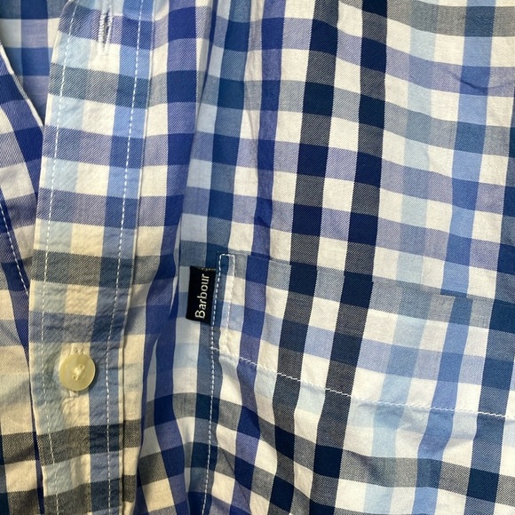 Barbour Navy and White Plaid Men's Shirt - Picture 4 of 6